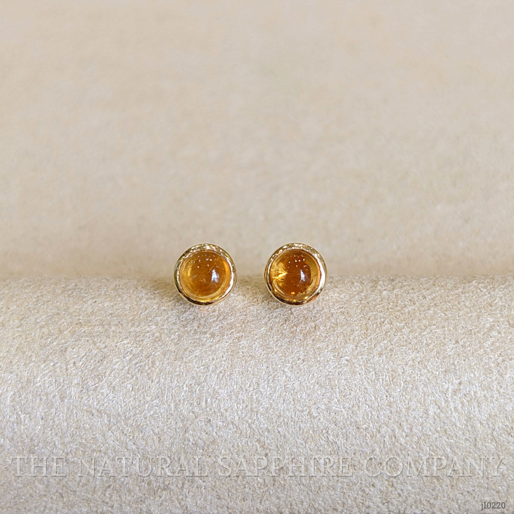 2.40 Ct.Tw. Citrine Studs Earrings, 14K Yellow Gold
