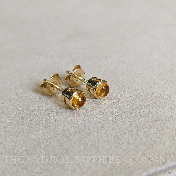 2.40 Ct.Tw. Citrine Studs Earrings, 14K Yellow Gold