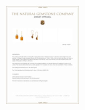 11.00 Ct.Tw. Citrine Natural Diamond Accent Stones Earrings, 14K Yellow Gold Appraisal