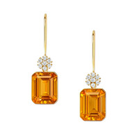 11.00 Ct.Tw. Citrine 14K Yellow Gold earring