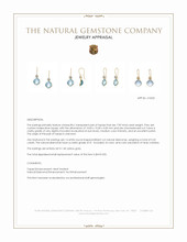 7.90 Ct.Tw. Topaz Natural Diamond Accent Stones Earrings, 14K Yellow Gold Appraisal