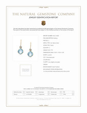 7.90 Ct.Tw. Topaz Natural Diamond Accent Stones Earrings, 14K Yellow Gold Scan Report