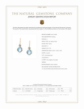 7.90 Ct.Tw. Topaz Natural Diamond Accent Stones Earrings, 14K Yellow Gold Scan Report