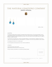 10.27 Ct.Tw. Topaz Natural Diamond Accent Stones Earrings, 14K Yellow Gold Appraisal