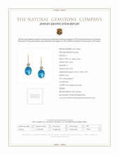 10.27 Ct.Tw. Topaz Natural Diamond Accent Stones Earrings, 14K Yellow Gold Scan Report