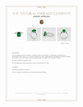 3.86 Ct. Emerald Solitaire Ring, Platinum 950 Appraisal
