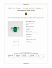 3.86 Ct. Emerald Solitaire Ring, Platinum 950 Scan Report