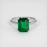 3.86 Ct. Emerald Solitaire Ring, Platinum 950 Image