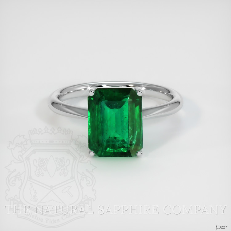 3.86 Ct. Emerald Solitaire Ring, Platinum 950