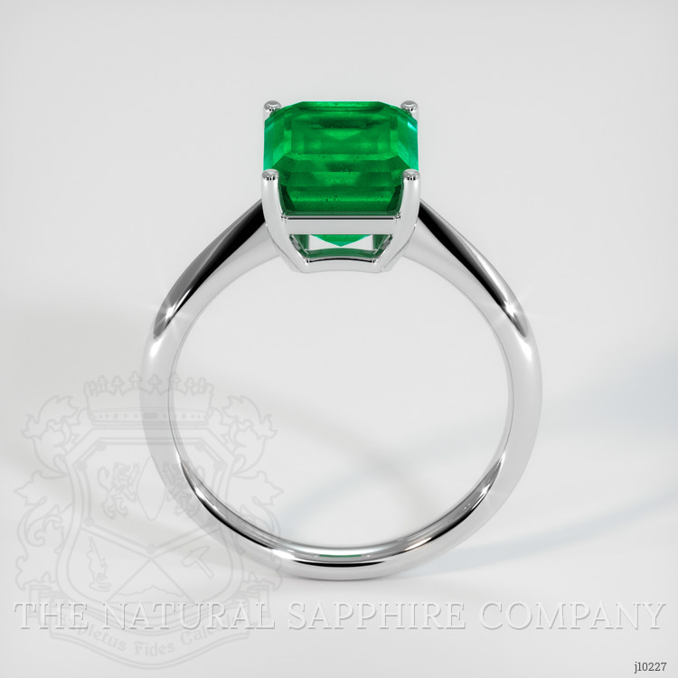 3.86 Ct. Emerald Solitaire Ring, Platinum 950