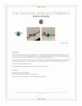 1.43 Ct. Emerald and Natural Diamond Halo Ring, Platinum 950 Appraisal