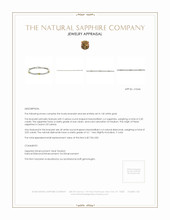 2.30 Ct.Tw.Total Carat Weight Sapphire Natural Diamond Halo Bracelet, 14K White Gold Appraisal