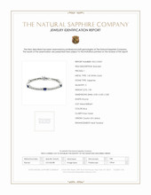 1.50 Ct.Tw.Total Carat Weight Sapphire Natural Diamond Halo Bracelet, 14K White Gold Scan Report