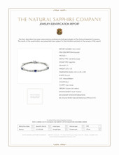 1.50 Ct.Tw. Blue Sapphire and Natural Diamond Halo Bracelet, 14K White Gold Scan Report