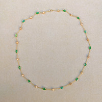 5.20 Ct. Emerald Bezel Necklace, 18K Yellow Gold Image