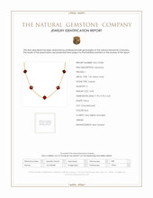 14.00 Ct. Red Garnet Bezel Necklace, 14K Yellow Gold Scan Report