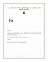 30.60 Ct.Tw.Total Carat Weight Blue Topaz Drops Earrings, 18K Yellow Gold Appraisal