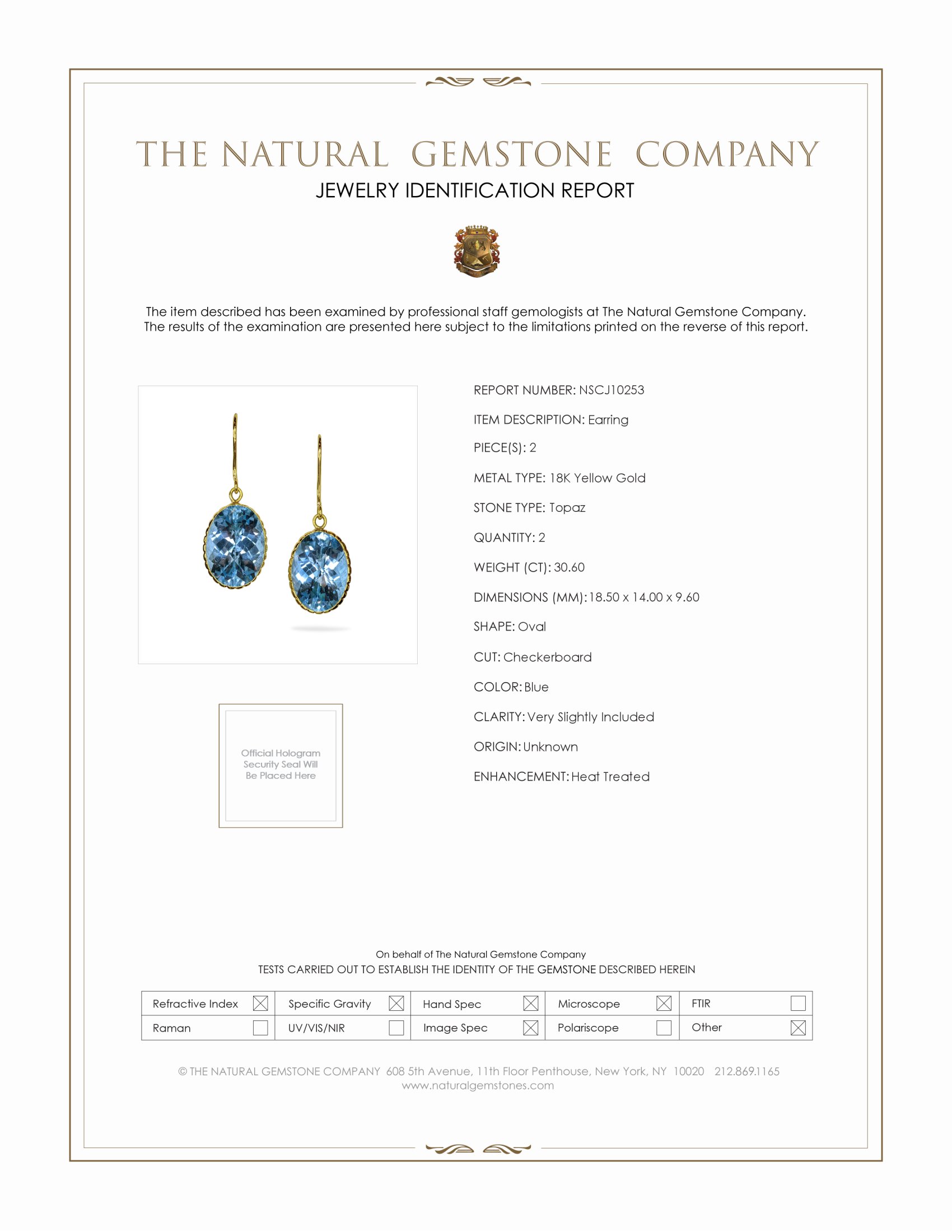 30.60 Ct.Tw. Topaz Drops Earrings, 18K Yellow Gold