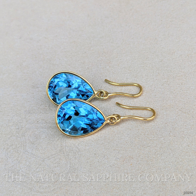 22.75 Ct.Tw. Topaz Drops Earrings, 18K Yellow Gold