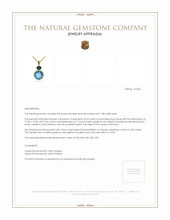22.04 Ct. Topaz Topaz Bezel Pendant, 18K White Gold Appraisal