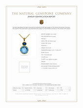 22.04 Ct. Topaz Topaz Bezel Pendant, 18K White Gold Scan Report