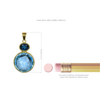 22.04 Ct. Topaz Topaz Bezel Pendant, 18K White Gold Image