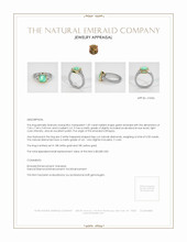 1.87 Ct. Emerald Natural Diamond Vedic Ring, 18K White & Yellow Appraisal