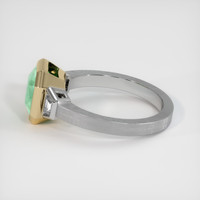 1.87 Ct. Emerald Natural Diamond Vedic Ring, 18K White & Yellow Image