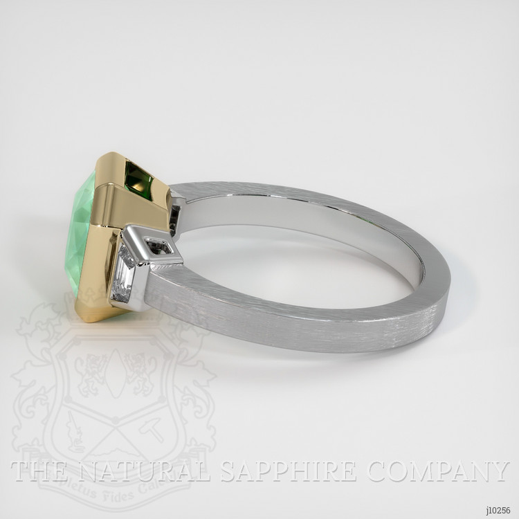1.87 Ct. Emerald Natural Diamond Vedic Ring, 18K White & Yellow