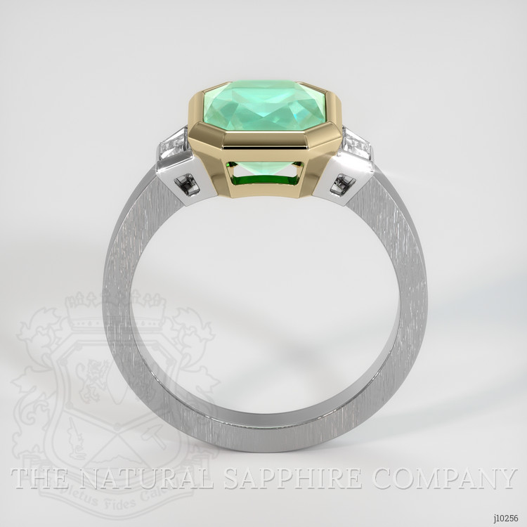 1.87 Ct. Emerald Natural Diamond Vedic Ring, 18K White & Yellow