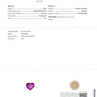 2.04 Ct. Sapphire Natural Diamond Pave Pendant, 18K Yellow Gold Scan Report