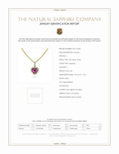2.04 Ct. Sapphire Natural Diamond Pave Pendant, 18K Yellow Gold Scan Report