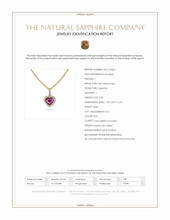 2.04 Ct. Pink Sapphire and Natural Diamond Pave Pendant, 18K Yellow Gold Scan Report