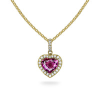 2.04 Ct. Sapphire 18K Yellow Gold pendant