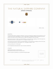 1.03 Ct. Blue Sapphire and Natural Diamond Pave Ring, 14K White Gold Appraisal