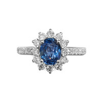 1.03 Ct. Sapphire 14K White Gold ring