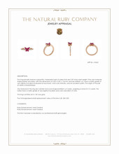 0.35 Ct. Pinkish Red Ruby Multi Stone Ring, 14K Rose Gold Appraisal