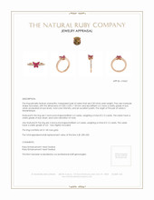 0.35 Ct. Ruby Ruby Multi Stone Ring, 14K Rose Gold Appraisal