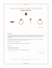 0.35 Ct. Ruby Ruby Multi Stone Ring, 14K Rose Gold Appraisal