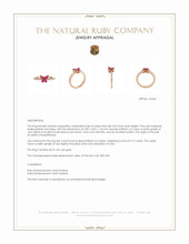 0.35 Ct. Pinkish Red Ruby Multi Stone Ring, 14K Rose Gold Appraisal