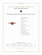 0.35 Ct. Pinkish Red Ruby Multi Stone Ring, 14K Rose Gold Scan Report