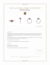 0.12 Ct. Ruby Ruby Multi Stone Ring, 14K White Gold Appraisal