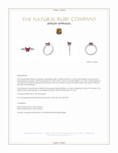 0.12 Ct. Pinkish Red Ruby Multi Stone Ring, 14K White Gold Appraisal