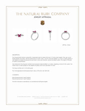 0.12 Ct. Pinkish Red Ruby Multi Stone Ring, 14K White Gold Appraisal