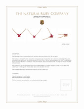 0.35 Ct. Ruby Ruby Multi Stone Necklace, 14K Rose Gold Appraisal