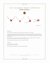 0.35 Ct. Ruby Multi Stone Necklace, 14K Rose Gold Appraisal