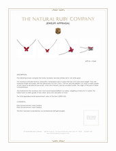 0.35 Ct. Ruby Ruby Multi Stone Necklace, 14K White Gold Appraisal