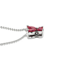 0.35 Ct. Ruby Ruby Multi Stone Necklace, 14K White Gold Image