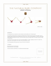 0.35 Ct. Ruby Ruby Multi Stone Necklace, 18K Yellow Gold Appraisal