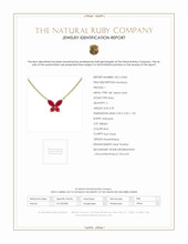0.35 Ct. Ruby Ruby Multi Stone Necklace, 18K Yellow Gold Scan Report